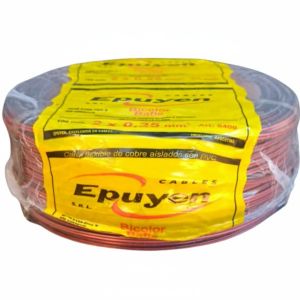 CABLE BIPOLAR BAFLE AUDIO BICOLOR ROJO Y NEGRO 0.35MM X 100 MTS EPUYEN - Vista 3