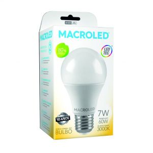 LAMPARA BULBO LED 7W E27 MACROLED - Vista 1