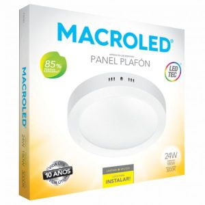 PANEL LED APLICAR REDONDO 24W MACROLED - Vista 1