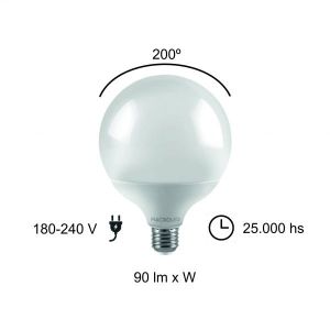LAMPARA GLOBO GRANDE LED 18W E27 MACROLED - Vista 6