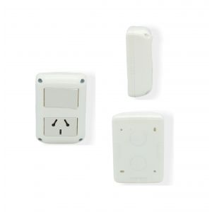 SET ARMADO 1 INTERRUPTOR Y 1 TOMA SUPERFICIE  ESPECIAL (1 PUNTO Y TOMA) LINEA URBANA EXULTT - Vista 2