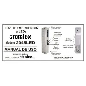 LUZ DE EMERGENCIA 42 LED AUTONOMA (2045LED)  ATOMLUX - Vista 2