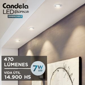 LAMPARA LED DICROICA 7W GU10 DIMERIZABLE CANDELA - Vista 8