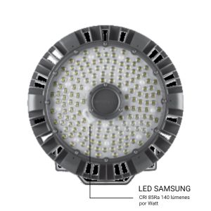 ARTEFACTO COLGANTE GALPONERA LED 200W FRIO MACROLED - Vista 2