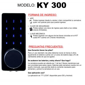 CERRADURA SMART DE TRABA DE ACERO + APP + CLAVE + LLAVE MECÁNICA PRONEXT - Vista 6