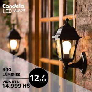 LAMPARA BULBO LED 12 WATT CANDELA COLOR CALIDO X5 UNIDADES - Vista 5
