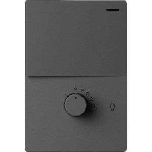 SET ARMADO TECLA Y DIMMER LED MILAN GRIS MACROLED (1 PUNTO Y DIMMER) 10A C/ BASTIDOR METALICO