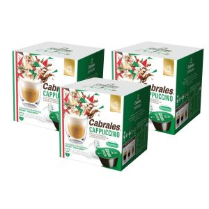 CAPSULAS DE CAFE CAPUCCINO CABRALES DOLCE GUSTO X 3 CAJAS