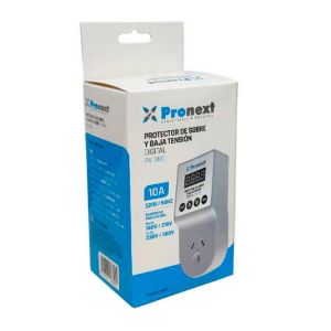 PROTECTOR DE TENSION ENCHUFABLE 10AMP DIGITAL PRONEXT - Vista 3