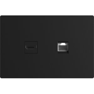 CONECTOR DE RED Y HDMI MILAN NEGRO MACROLED, RJ45 Y HDMI