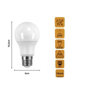 LAMPARA BULBO LED A60 10 WATT CANDELA - Vista 4