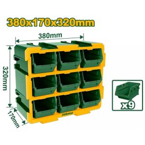 CAJA ORGANIZADORA 9 GAVETAS TORNILLOS LLAVES JADEVER - Vista 6