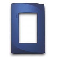 TAPA AZUL COBALTO SATINADO ENIGMA P/3 MODULOS LINEA PLEIN EXULTT