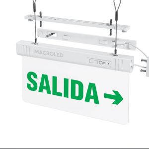 CARTEL DE SALIDA A LA DERECHA LUMINOSO MACROLED - Vista 2