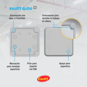CAJA DE PASO ESTANCA IP65 EXTERIOR 115 X 115 X 65 MM - Vista 6