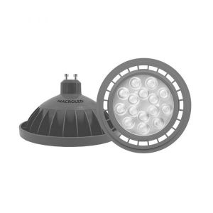 LAMPARA AR111 LED 15W 25º GU10 DE PVC GRIS MACROLED - Vista 3