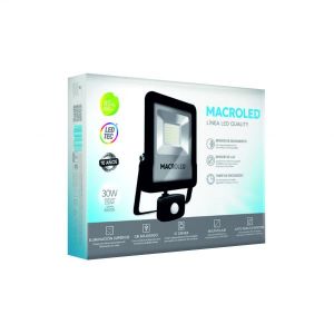 REFLECTOR LED SMD 30W IP65 CON SENSOR MOVIMIENTO MACROLED - Vista 3