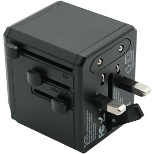 ADAPTADOR VIAJERO CON 3 PUERTOS USB-A + 1 PUERTO USB-C - COLOR NEGRO - Vista 2