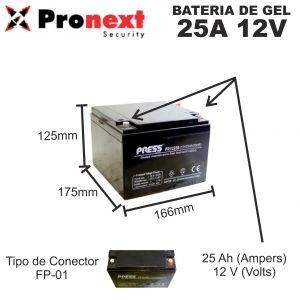 BATERIA DE GEL DE 12V 25 AH PRESS - Vista 1