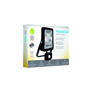 REFLECTOR LED SMD 20W IP65 CON SENSOR MOVIMIENTO MACROLED - Vista 1