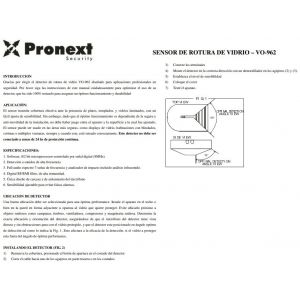 SENSOR ROTURA DE VIDRIO 9-16V CD CON LED INDICADOR PRONEXT - Vista 4