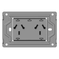 BASTIDOR METALICO TOMACORRIENTE BI-NORMA DOBLE MILAN MACROLED (SIN FRENTE)