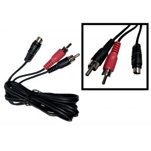 CABLE 2 PLUG RCA/ 1 PLUG MINI DIN 4C A 2C 1.8 MTS ZURICH - Vista 2