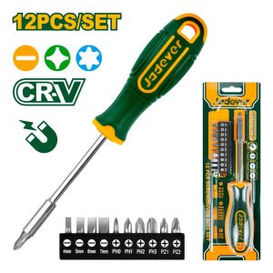 KIT DE PUNTAS DE DESTORNILLADOR DE 12 PIEZAS - ACERO CR-V - JADEVER - Vista 5
