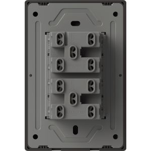 SET ARMADO TECLA MILAN GRIS (4 PUNTO) 10A C/ BASTIDOR METALICO MACROLED - Vista 1