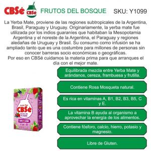 PAQUETE YERBA CBSE FRUTOS DEL BOSQUE  500 GR - Vista 2