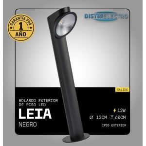 APLIQUE LED TIPO BOLARDO NEGRO 12W LEIA DISEÑO MODERNO LEUK - Vista 3
