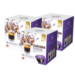 CAPSULAS DE CAFE EXPRESO CABRALES DOLCE GUSTO X 3 CAJAS
