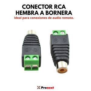 CONECTOR DE RCA HEMBRA A BORNERA - Vista 5