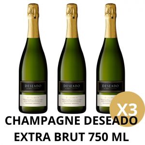 CHAMPAGNE DESEADO EXTRA BRUT 750 ML X 3 BOTELLAS - Vista 2