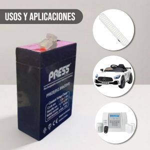 BATERIA DE GEL DE 6V 2.8 AH PRESS - Vista 6