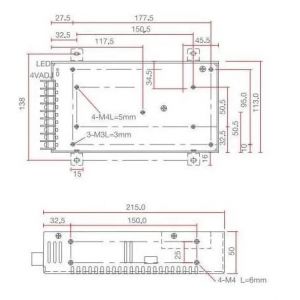 FUENTE LED SWITCHING 12V 16.5A 201W IP20 POWER SWITCH - Vista 4