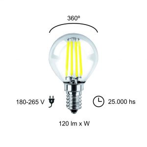 LAMPARA GOTA FILAMENTO LED 4W E14 MACROLED - Vista 6