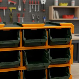 CAJA ORGANIZADORA 9 GAVETAS TORNILLOS LLAVES JADEVER - Vista 4