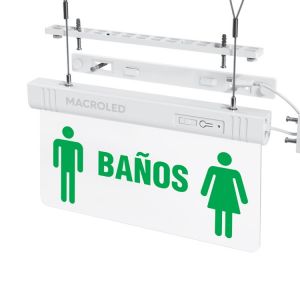 CARTEL DE BAÑOS LUMINOSO MACROLED - Vista 1