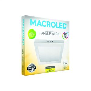 PANEL LED APLICAR CUADRADO 18W MACROLED - Vista 1
