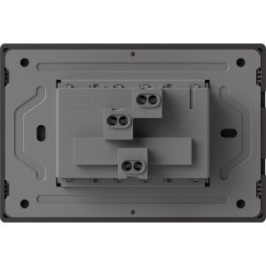 TOMACORRIENTE DOBLE MILAN NEGRO MACROLED, AC 250V, 10A MAX. BASTIDOR METALICO - Vista 1