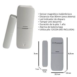 KIT 3 ALARMA INALAMBRICA WIFI + FREE APP CELULAR + GOOGLE HOME - Vista 3