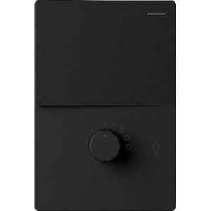 SET ARMADO TECLA Y DIMMER LED MILAN NEGRO MACROLED (1 PUNTO Y DIMMER) 10A C/ BASTIDOR METALICO