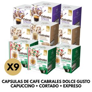 CAPSULAS DE CAFE CABRALES DOLCE GUSTO CAPUCCINO + CORTADO + EXPRESO - Vista 1