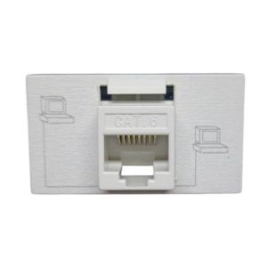 MODULO TOMA P/ RED RJ45 CAT 6 JELUZ PLATINUM BLANCO - Vista 2