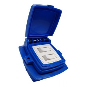 LLAVE 2 PUNTO CAPSULADO P/ EMBUTIR AZUL EXULTT - Vista 2