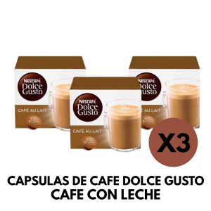 CAPSULAS DE CAFE DOLCE GUSTO CAFE CON LECHE X 3 CAJAS - Vista 2