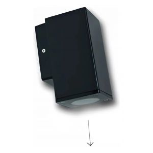 APLIQUES PARED DICRO CUADRADO UNIDIRECCIONAL CANDELA COLOR NEGRO IP65 - Vista 4