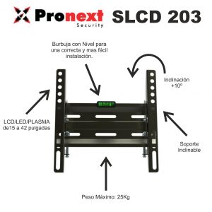 SOPORTE LCD SLCD203 DE 15" A 42" FIJO INCLINABLE PRONEXT - Vista 2