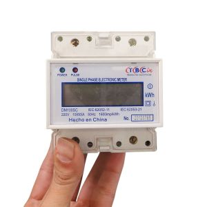 MEDIDOR DE ENERGIA CONSUMO MONOFASICO RIEL DIN DM-100SC TBCIN - Vista 4